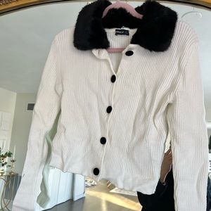 Zara Faux Fur Collar Sweater